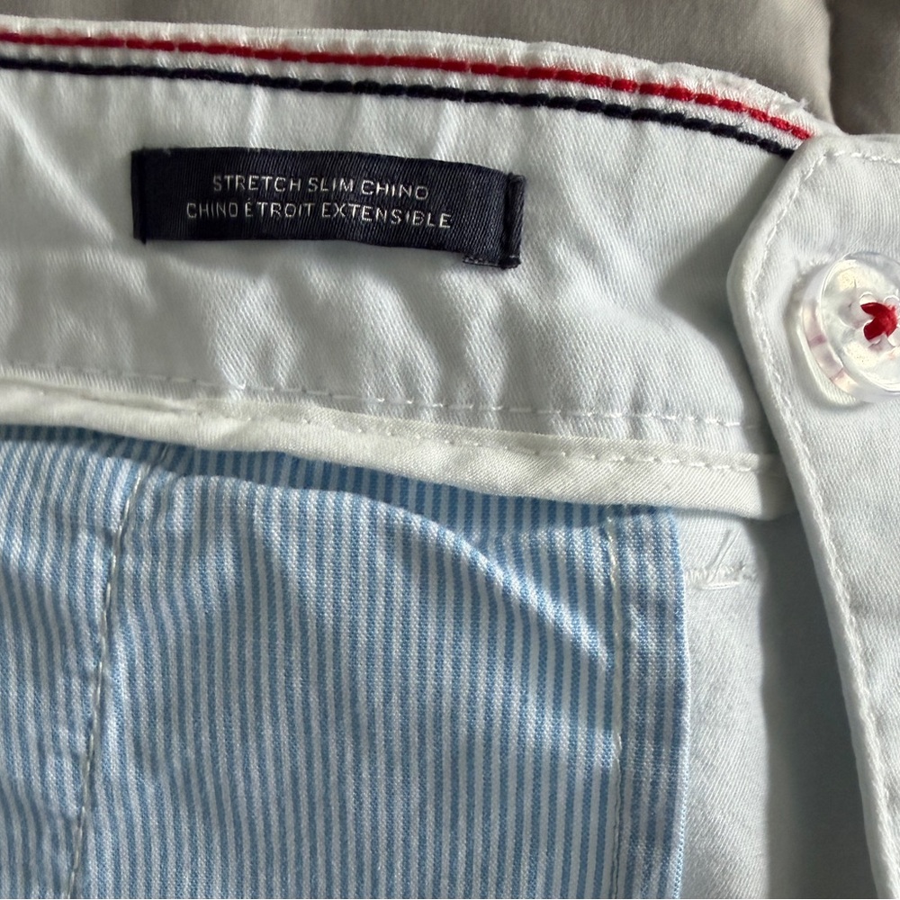 Tommy Hilfiger White Stretch Slim Chino Pants Women Size 8 Classic Preppy - Picture 11 of 14